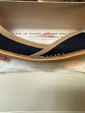 Fuchsia denim flats, size 10 NIB